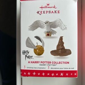 Hallmark Keepsake Harry Potter Ornament Set - White, Gold, Brown